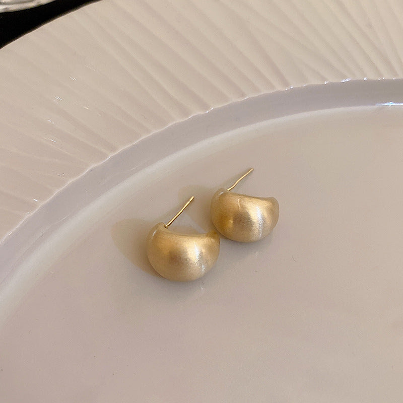 Sterling Silver Metal Earrings - Premium Minimalist Luxury Studs