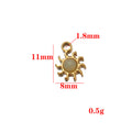 Sunflower pendant DIY handmade European and American jewelry accessories vacuum plated pendant pendant collarbone chain accessories pendant