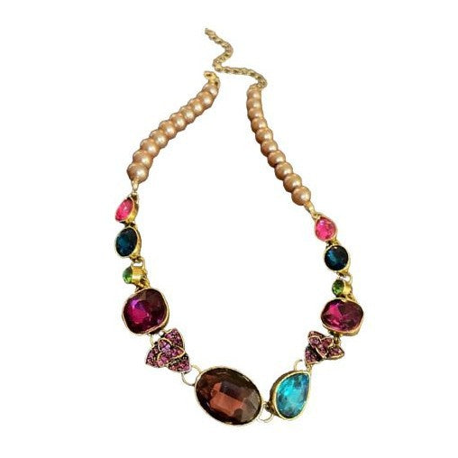 Used vintage accessible luxury necklace palace style heavy industry diamond-encrusted water drop clavicle chain classy sense retro necklace for women