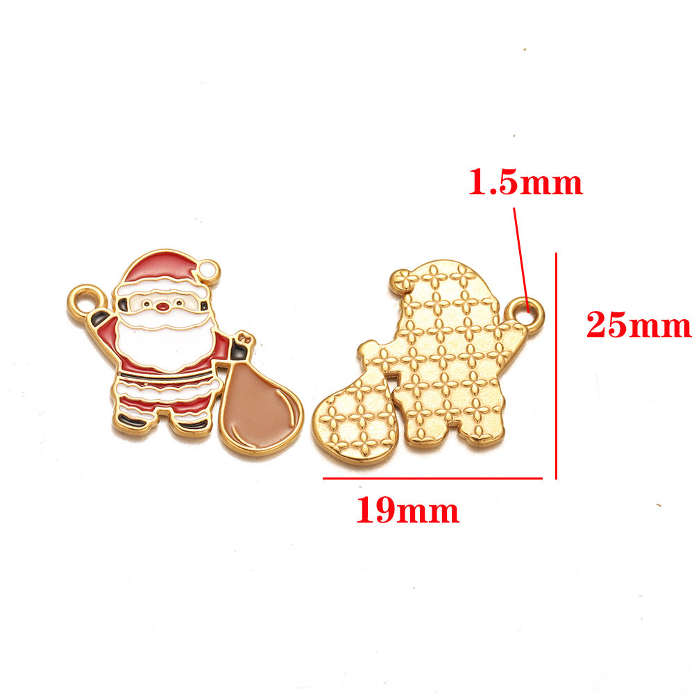 European and American stainless steel pendant furnace Christmas series accessories pendant DIY jewelry accessories small pendant bracelet pendant