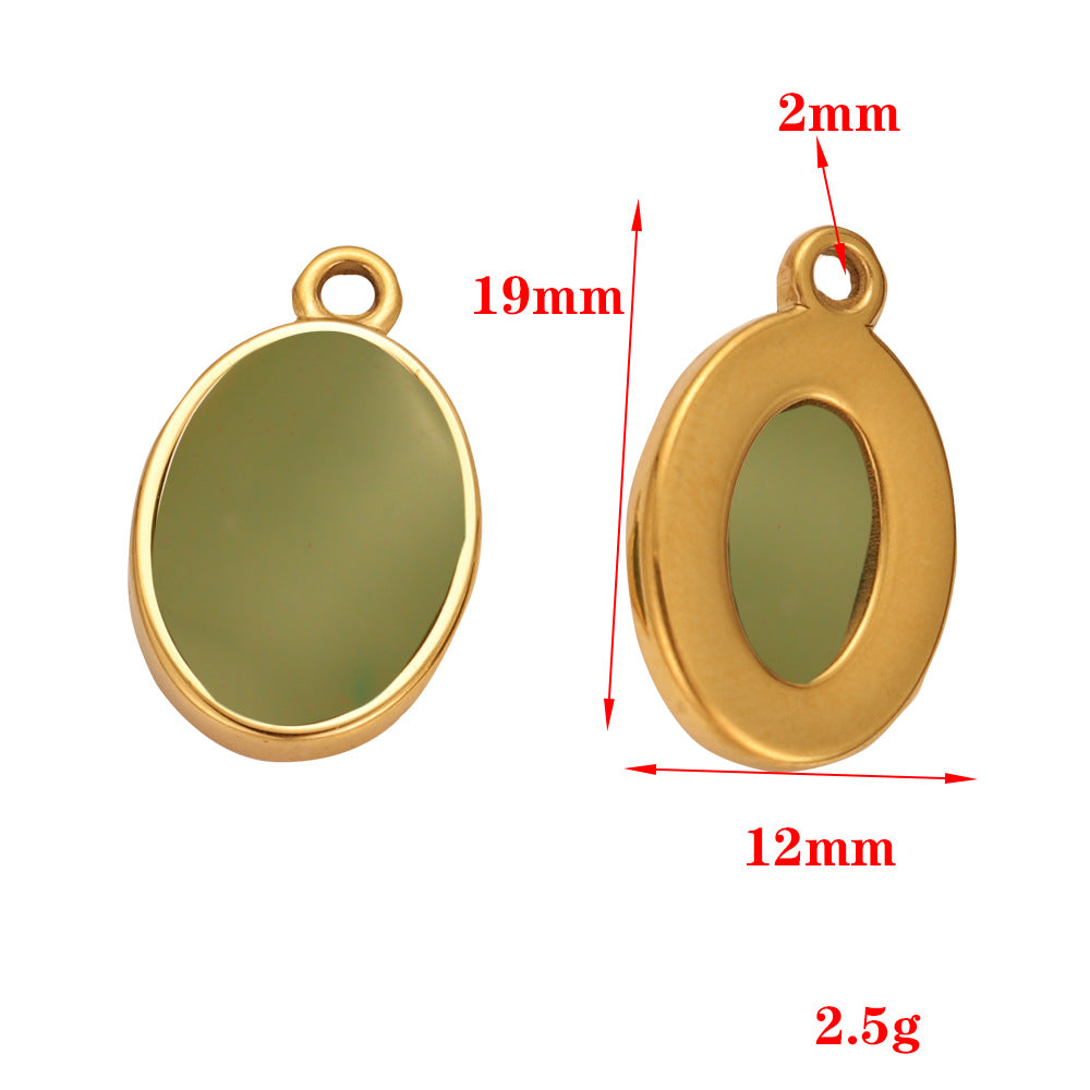 New European and American pendants, stainless steel natural stone necklaces, pendants, DIY jewelry accessories, small pendants, pendants wholesale.