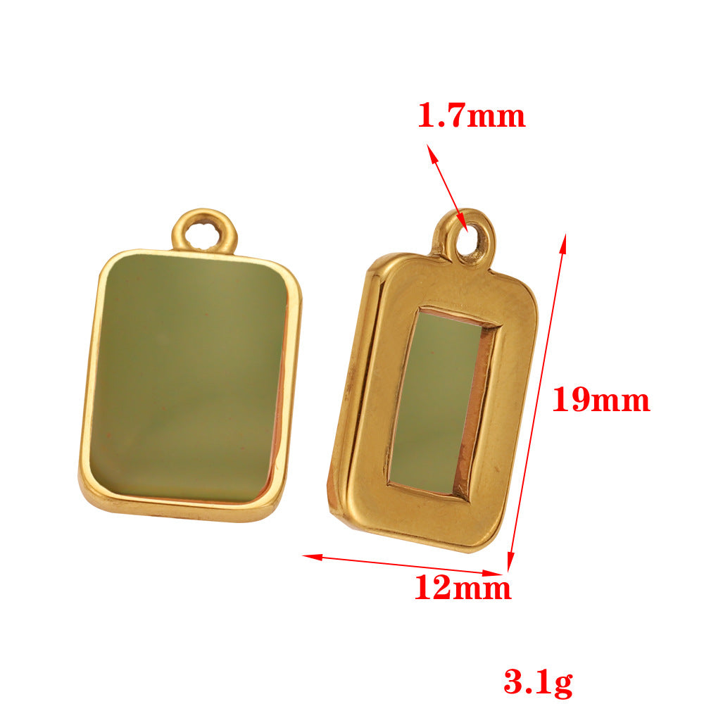 New European and American pendants, stainless steel natural stone necklaces, pendants, DIY jewelry accessories, small pendants, pendants wholesale.