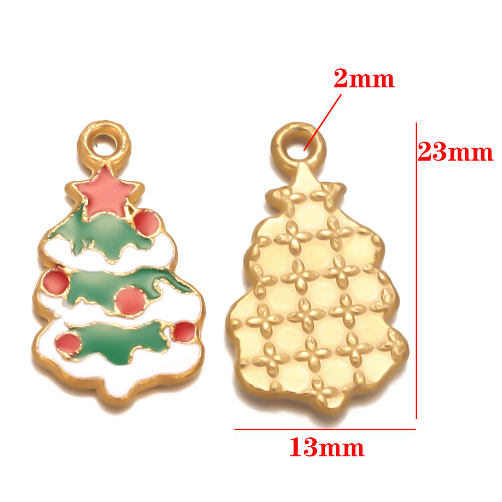 European and American stainless steel pendant furnace Christmas series accessories pendant DIY jewelry accessories small pendant bracelet pendant