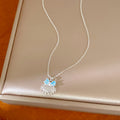 Fashion Versatile Zircon Shell Necklace Light Luxury Niche Premium Clavicle Chain Fresh Holiday Accessories Jewelry Set