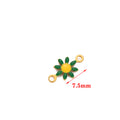 Stainless steel oil dripping double hanging small daisy DIY jewelry accessories pendant handmade chain connector accessories pendant