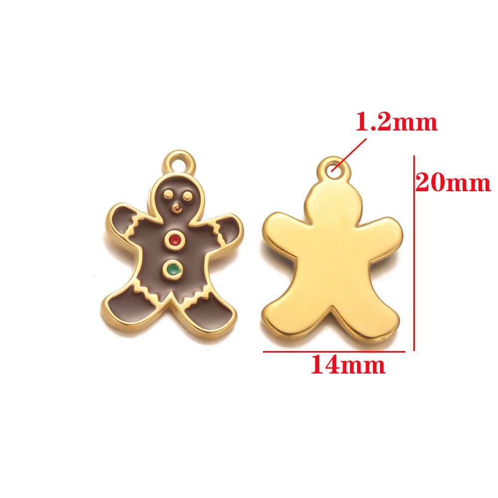 European and American stainless steel pendant furnace Christmas series accessories pendant DIY jewelry accessories small pendant bracelet pendant