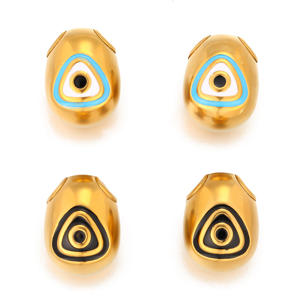 18k stainless steel dripping tumbler pendant devil's eye versatile DIY necklace accessories pendant jewelry pendant
