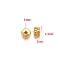 Stainless steel bead spacer loose beads DIY handmade necklace bead accessories pendant color retention waterproof furnace bead spacer accessories DIY