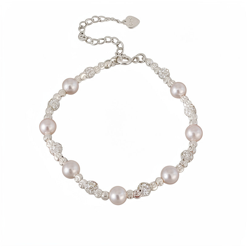 Beaded zircon pearl necklace light luxury niche high-end collarbone chain daily versatile fashion jewelry set wholesale
