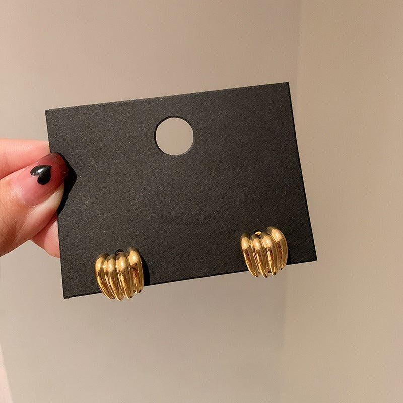 Sterling Silver Metal Earrings - Premium Minimalist Luxury Studs