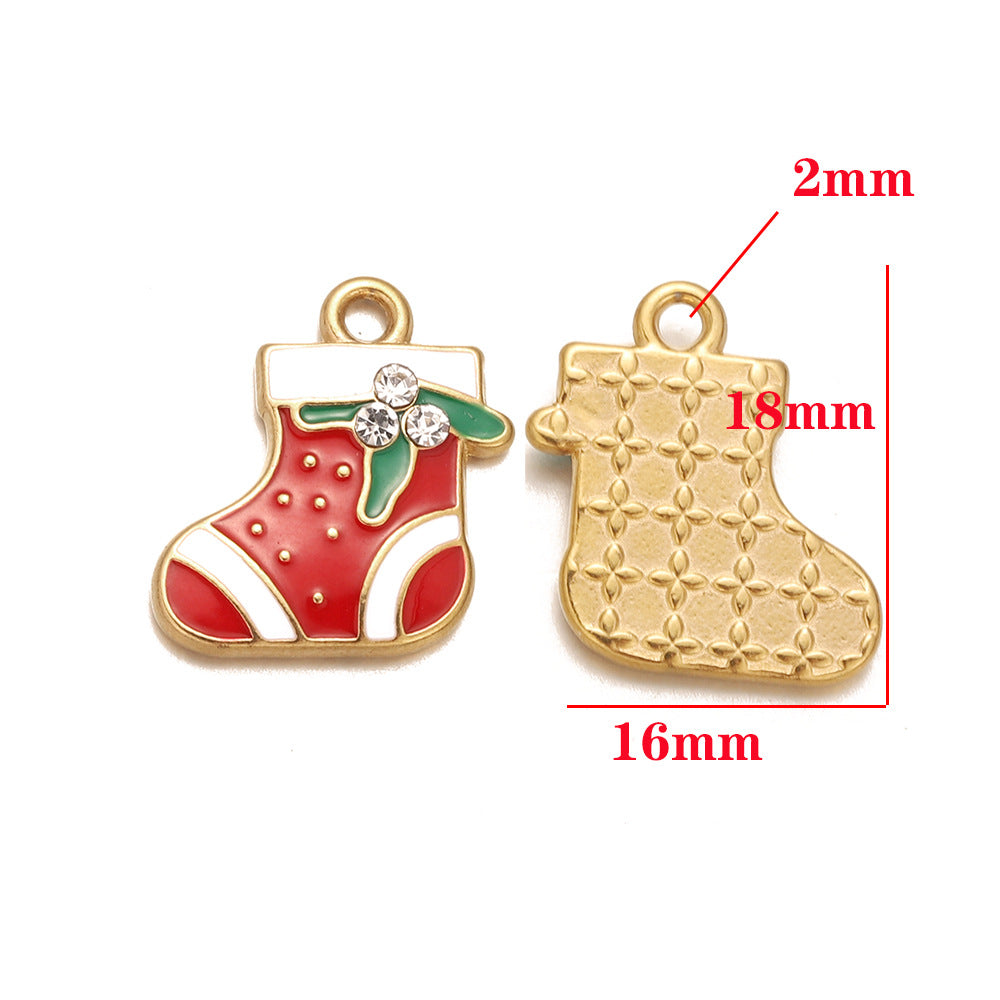 European and American stainless steel pendant furnace Christmas series accessories pendant DIY jewelry accessories small pendant bracelet pendant