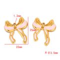18k oil drop bow versatile pendant DIY chain bracelet accessories stainless steel DIY jewelry accessories pendant