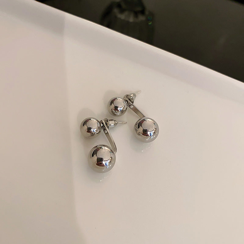 Sterling Silver Metal Earrings - Premium Minimalist Luxury Studs