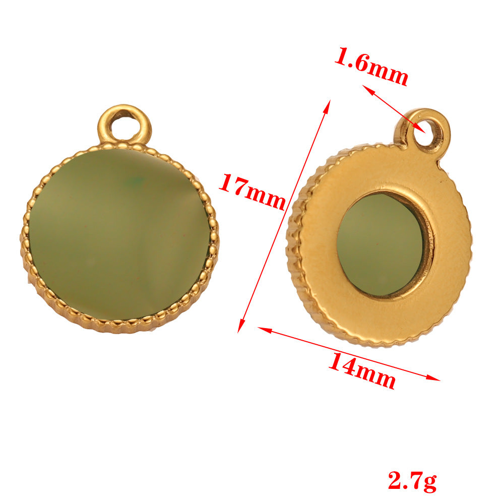 New European and American pendants, stainless steel natural stone necklaces, pendants, DIY jewelry accessories, small pendants, pendants wholesale.