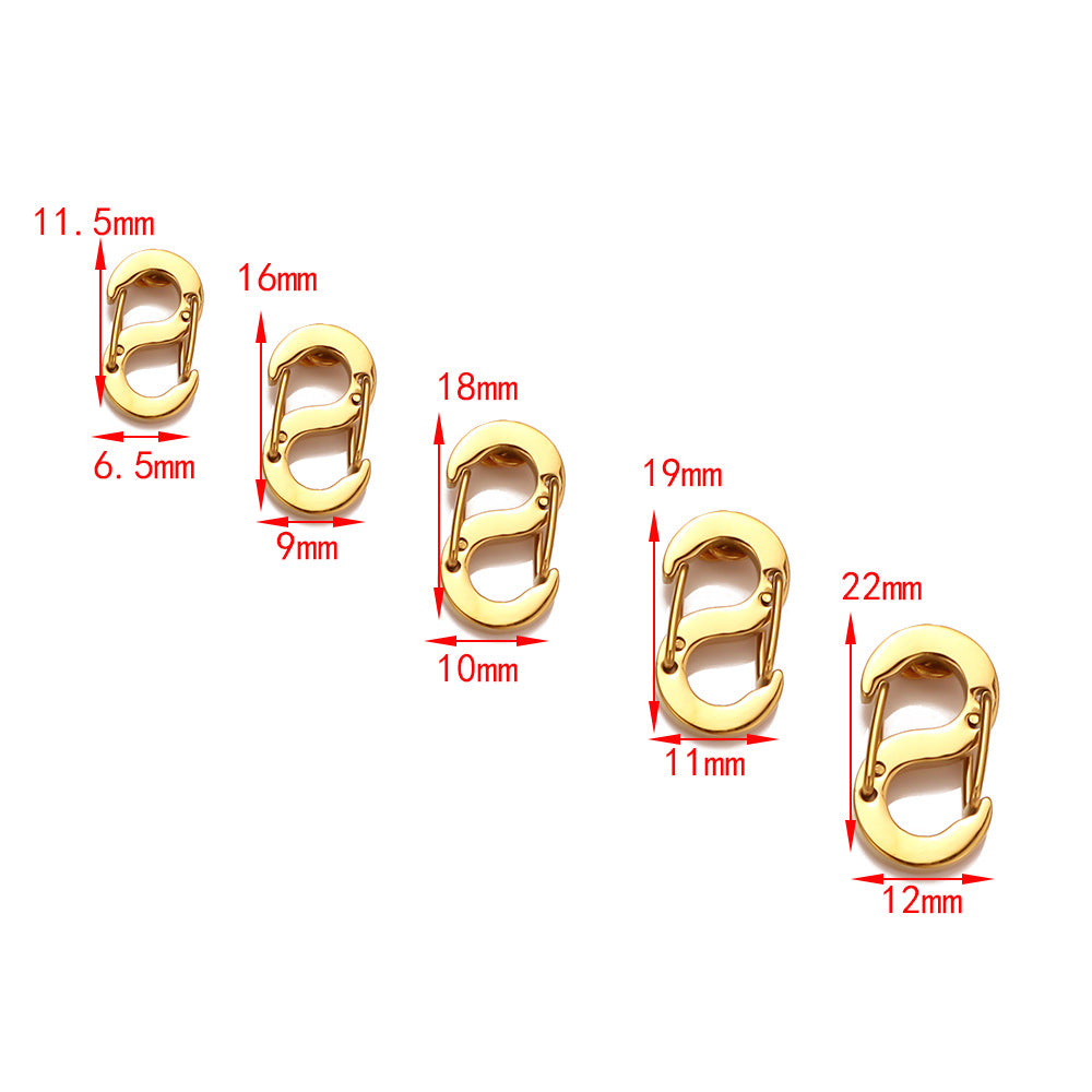 Stainless steel vacuum S buckle DIY jewelry accessories connectors buttons necklace bracelet luggage button head pendant accessories