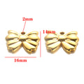 Stainless steel bow pendant DIY jewelry accessories pendant bracelet necklace DIY pendant DIY handmade pendant