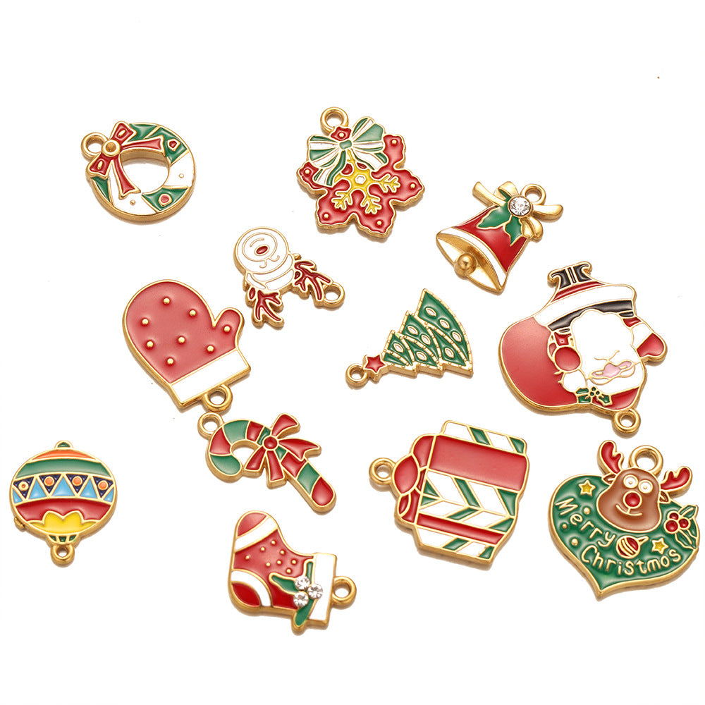 European and American stainless steel pendant furnace Christmas series accessories pendant DIY jewelry accessories small pendant bracelet pendant