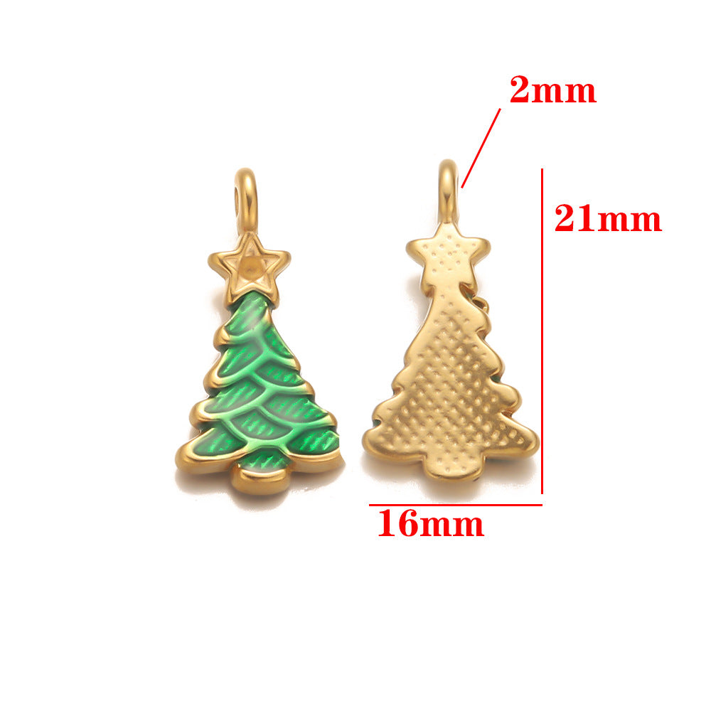 European and American stainless steel pendant furnace Christmas series accessories pendant DIY jewelry accessories small pendant bracelet pendant