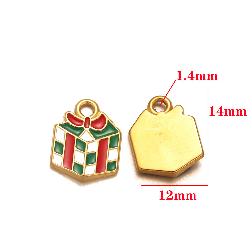 European and American stainless steel pendant furnace Christmas series accessories pendant DIY jewelry accessories small pendant bracelet pendant