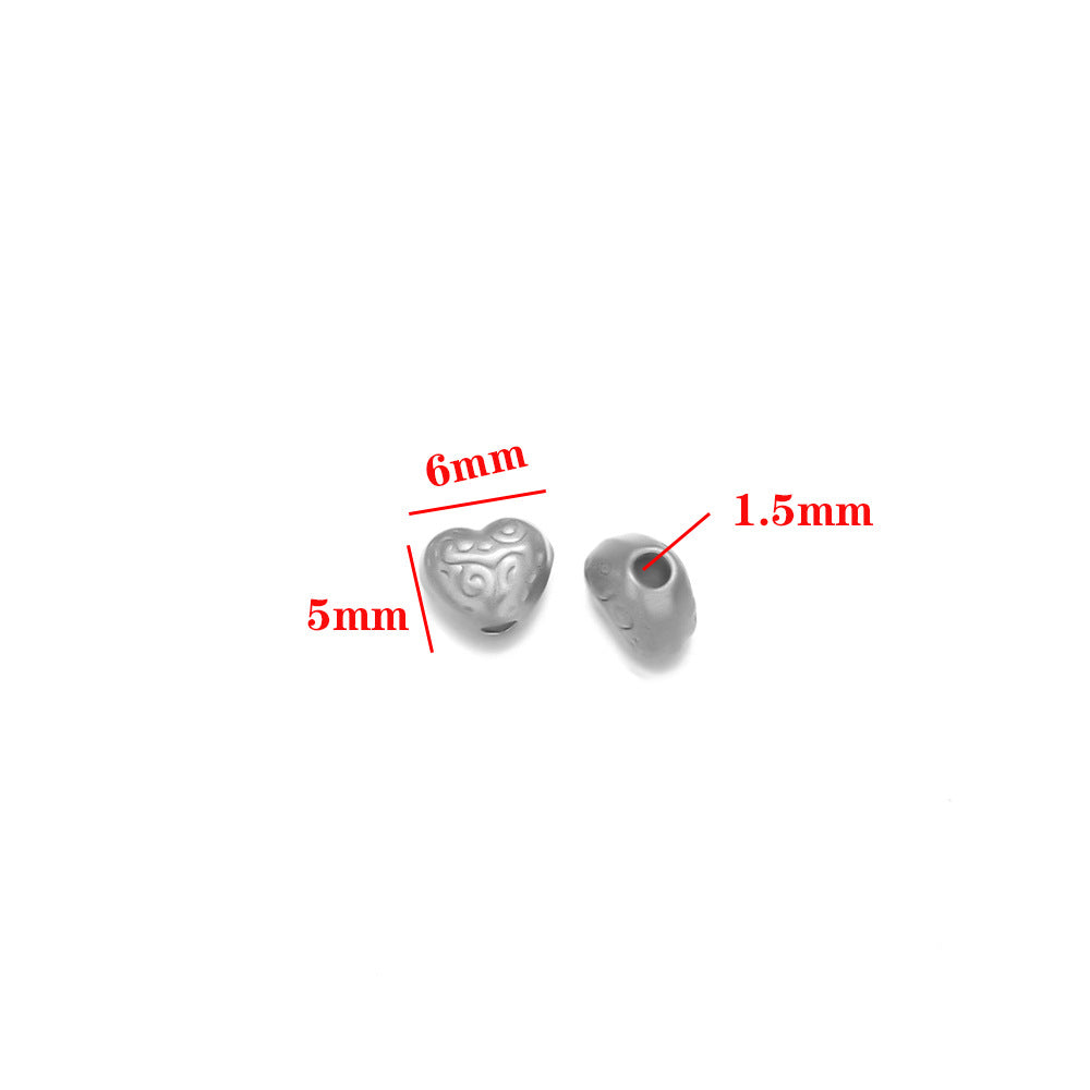 Stainless steel bead spacer loose beads DIY handmade necklace bead accessories pendant color retention waterproof furnace bead spacer accessories DIY