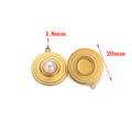 Stainless steel vacuum plated 8K gold imitation pearl pendant DIY jewelry accessories pendant collarbone chain pendant pendant pendant
