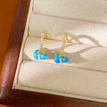 Silver needle inlaid zircon oil drop gourd C-shaped stud earrings, simple temperament, fashionable and versatile earrings, light luxury and high-end earrings.