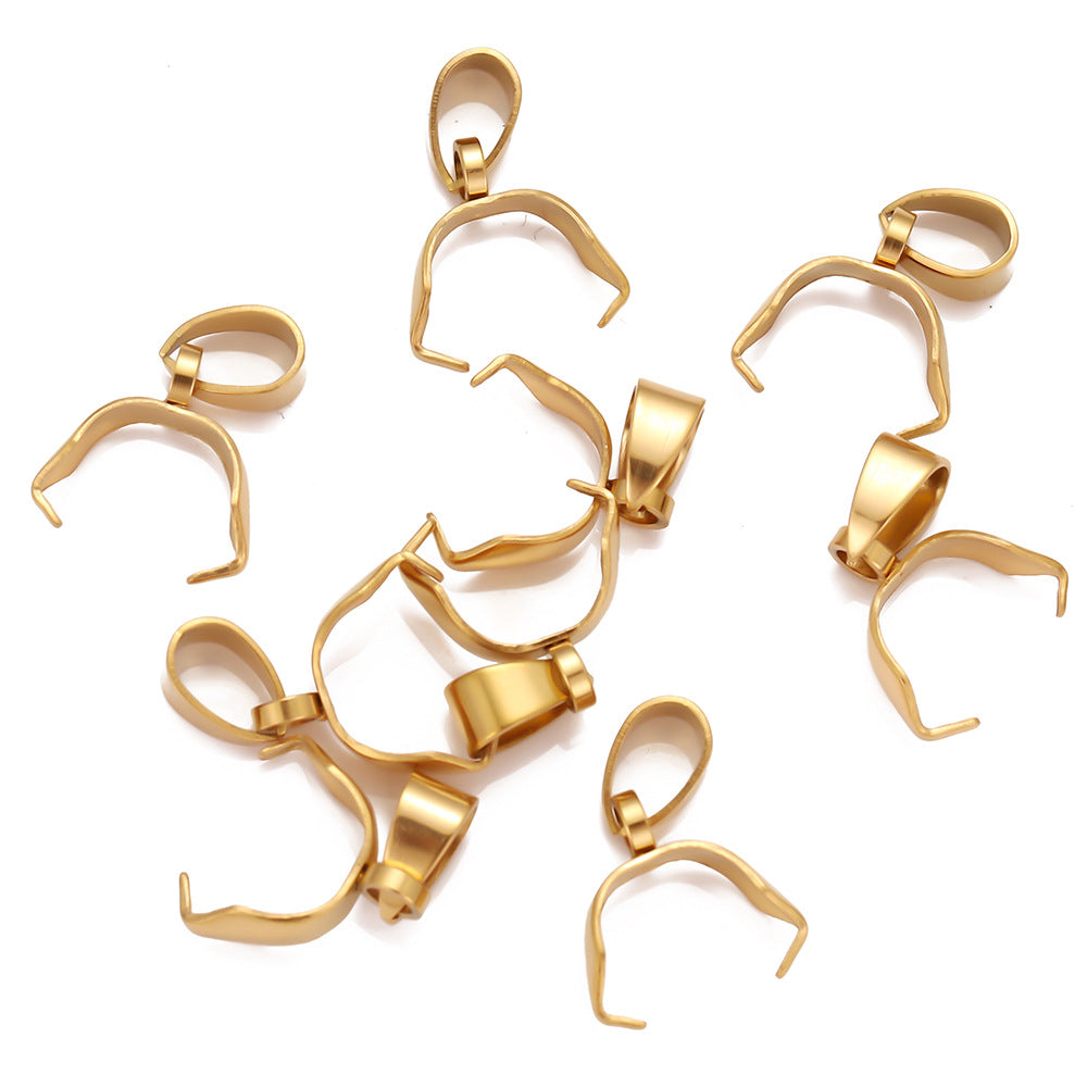 Stainless steel vacuum melon seed buckle pendant necklace bracelet DIY jewelry accessories melon seed buckle pendant