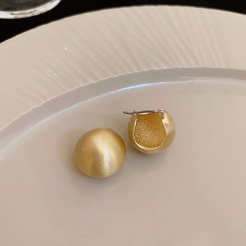 Sterling Silver Metal Earrings - Premium Minimalist Luxury Studs