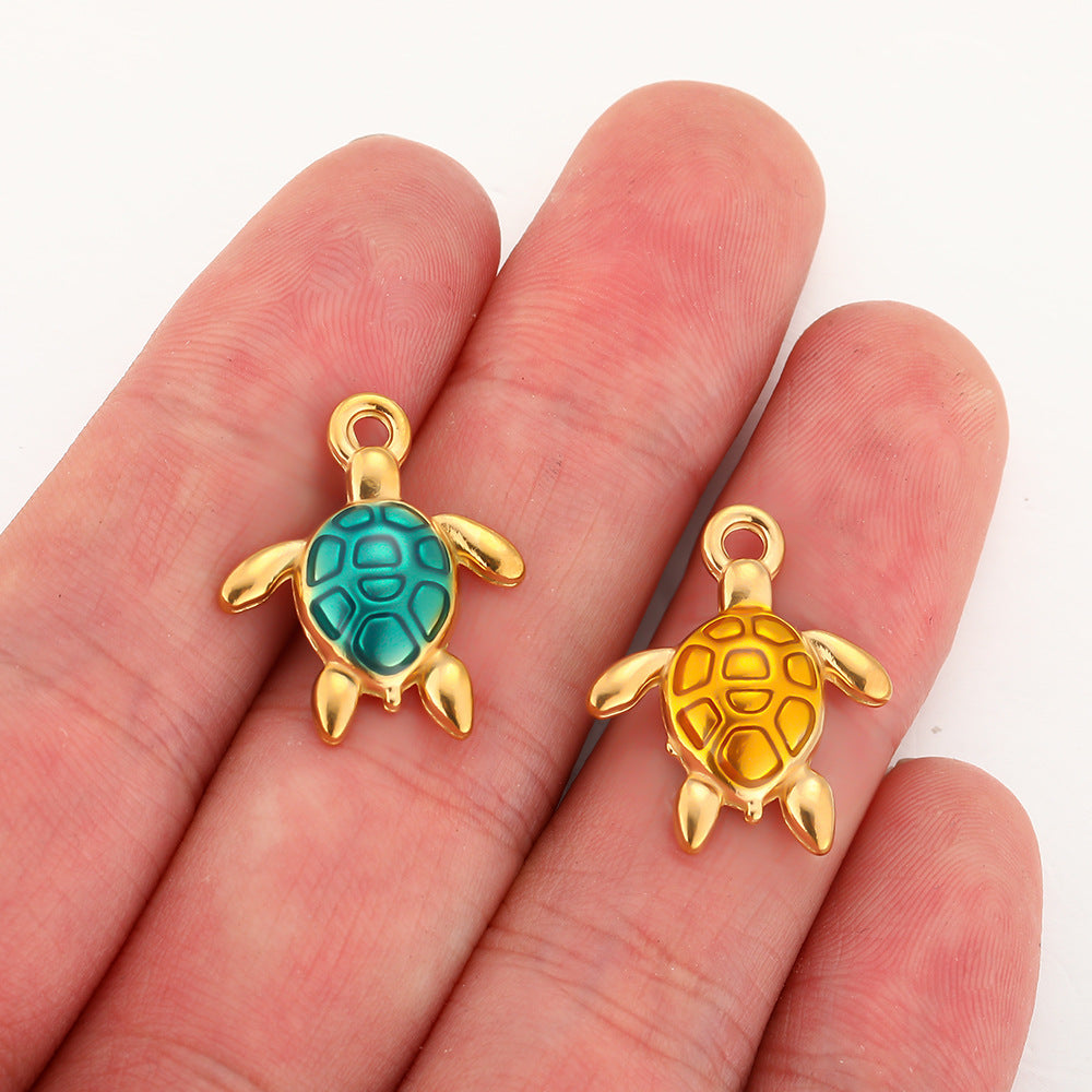 Stainless steel turtle pendant DIY jewelry accessories handmade pendant bracelet necklace beaded pendant turtle pendant