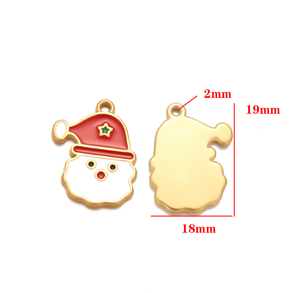 European and American stainless steel pendant furnace Christmas series accessories pendant DIY jewelry accessories small pendant bracelet pendant