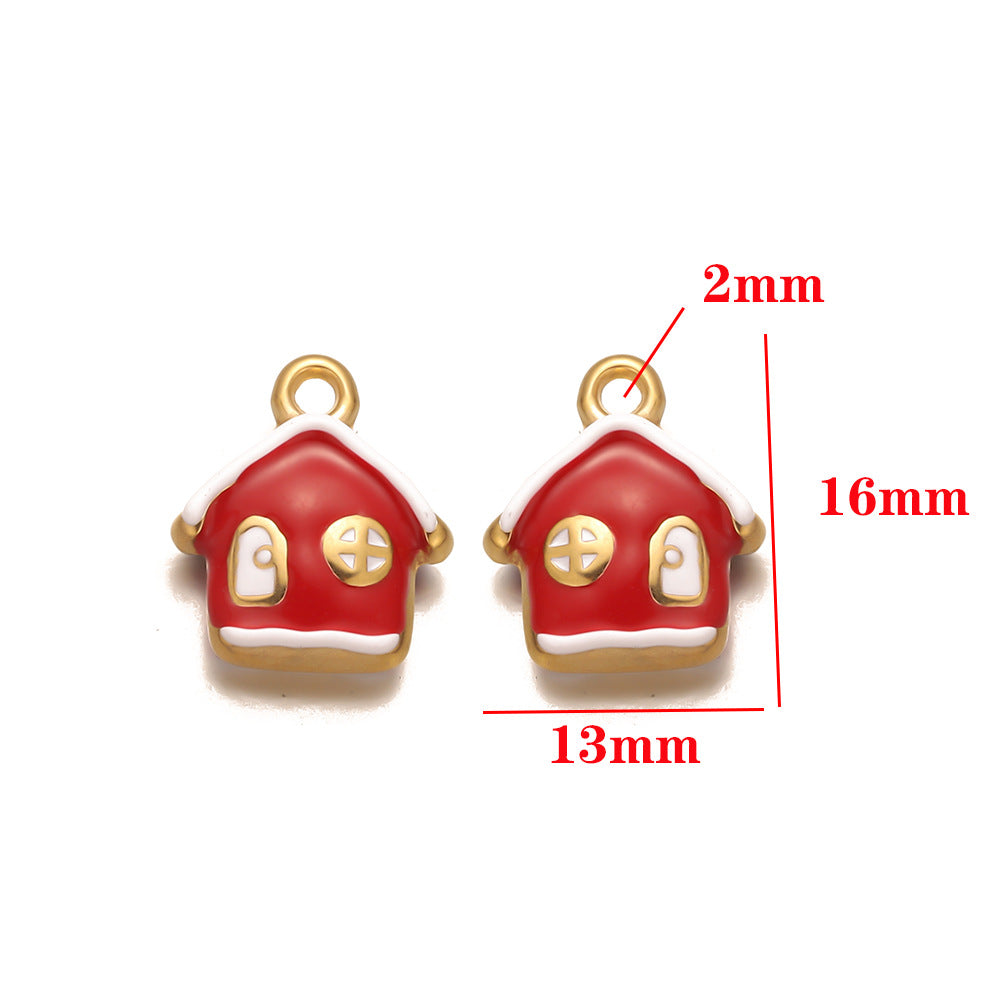 European and American stainless steel pendant furnace Christmas series accessories pendant DIY jewelry accessories small pendant bracelet pendant