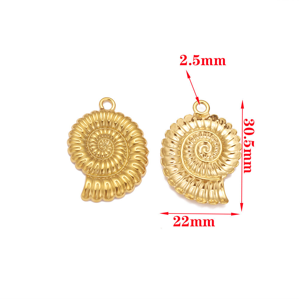 Stainless Steel Vacuum Ocean Series Pendant Conch Star European and American Pendant Pendant Accessories Starfish Pendant Pendant