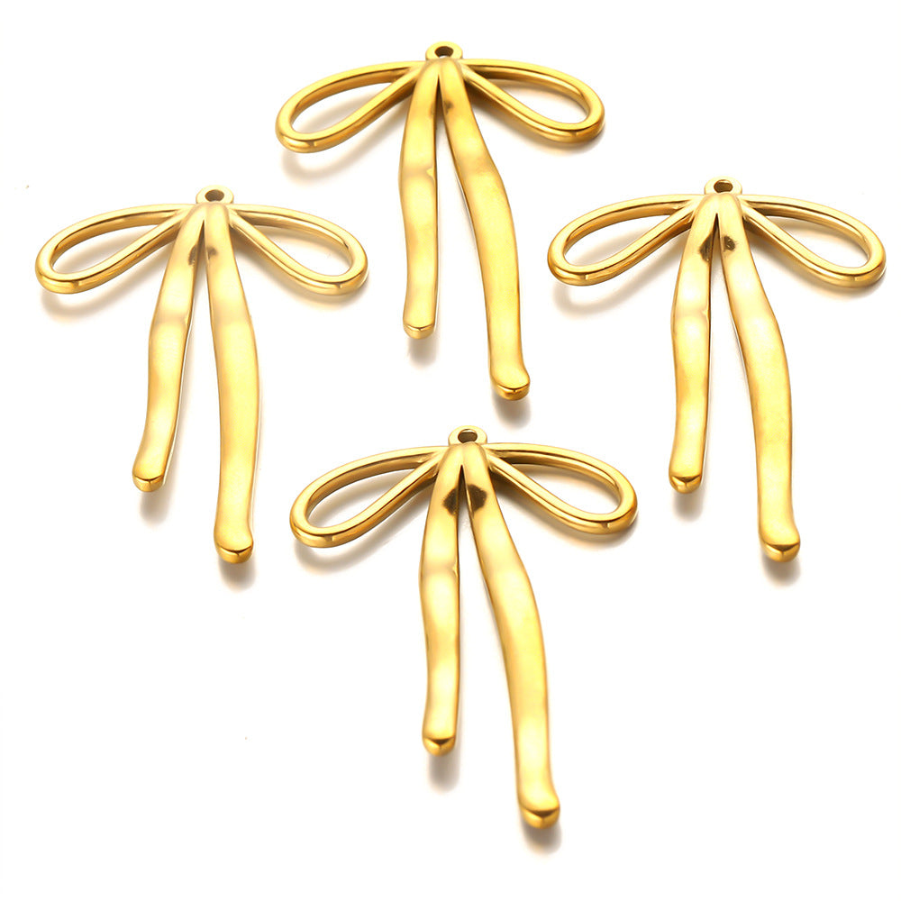 Stainless steel gold long butterfly pendant DIY jewelry accessories titanium steel dragonfly pendant necklace bracelet accessories pendant