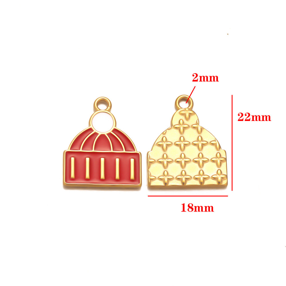 European and American stainless steel pendant furnace Christmas series accessories pendant DIY jewelry accessories small pendant bracelet pendant