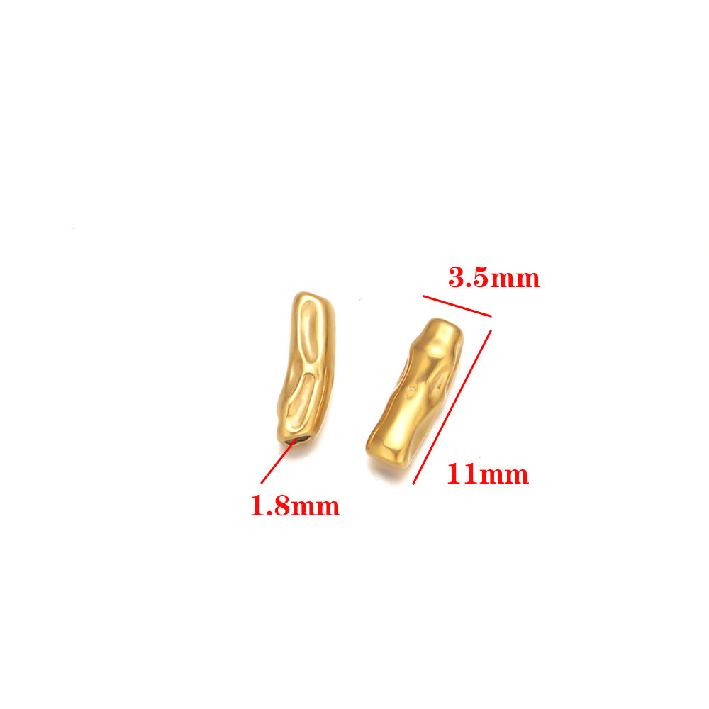 Stainless steel bead spacer loose beads DIY handmade necklace bead accessories pendant color retention waterproof furnace bead spacer accessories DIY