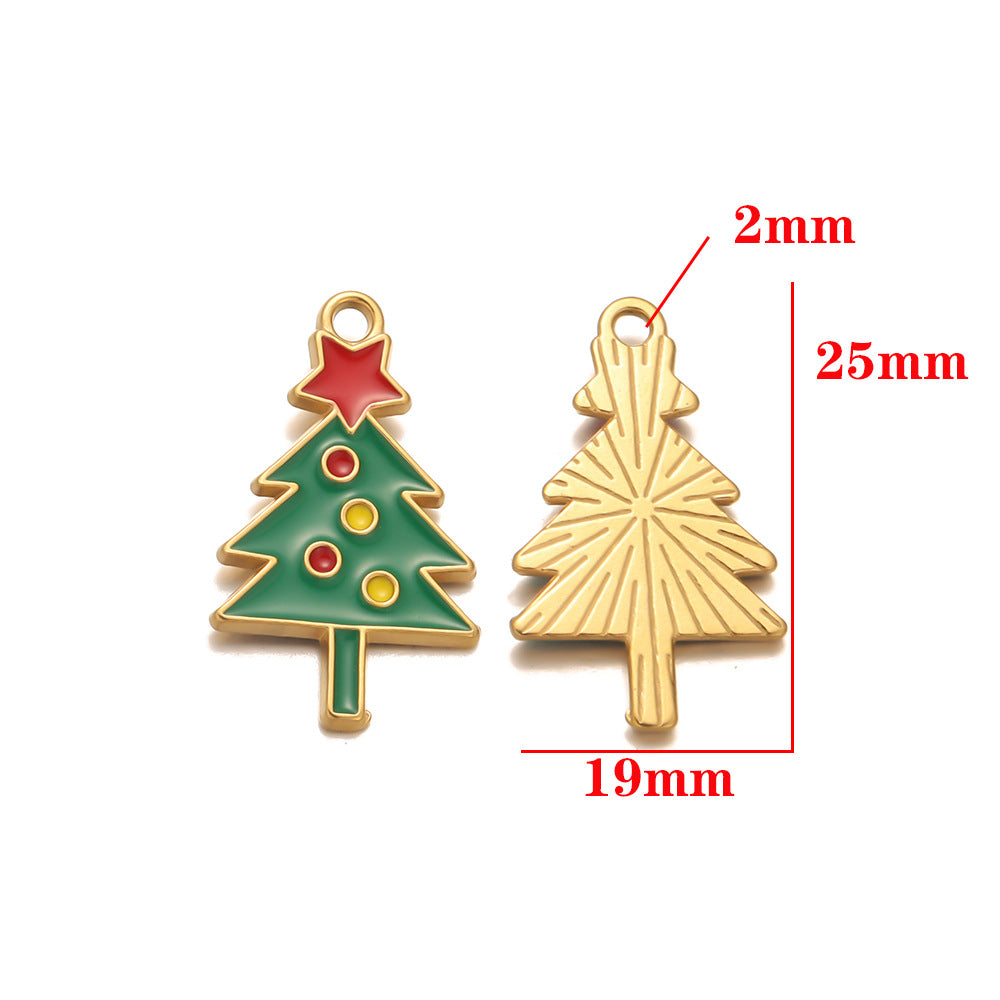 European and American stainless steel pendant furnace Christmas series accessories pendant DIY jewelry accessories small pendant bracelet pendant