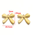 304 stainless steel gold bow pendant, fashionable versatile pendant pendant DIY necklace pendant jewelry accessories