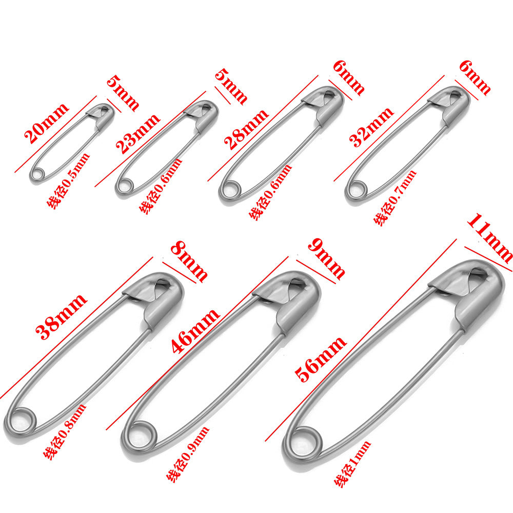 Vacuum Plated Stainless Steel Pin DIY Accessories Cuff Brooch High Strength Bold Safety Pin Insurance Pin