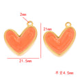 Stainless steel oil drop love multi-color pendant DIY bracelet necklace accessories diamond-encrusted DIY jewelry European and American pendant accessories