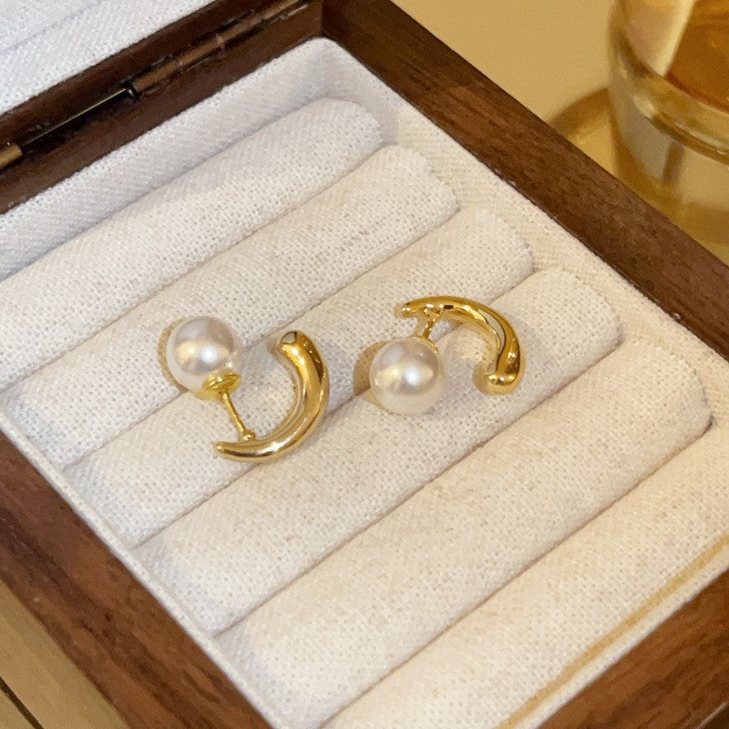 Sterling Silver Metal Earrings - Premium Minimalist Luxury Studs