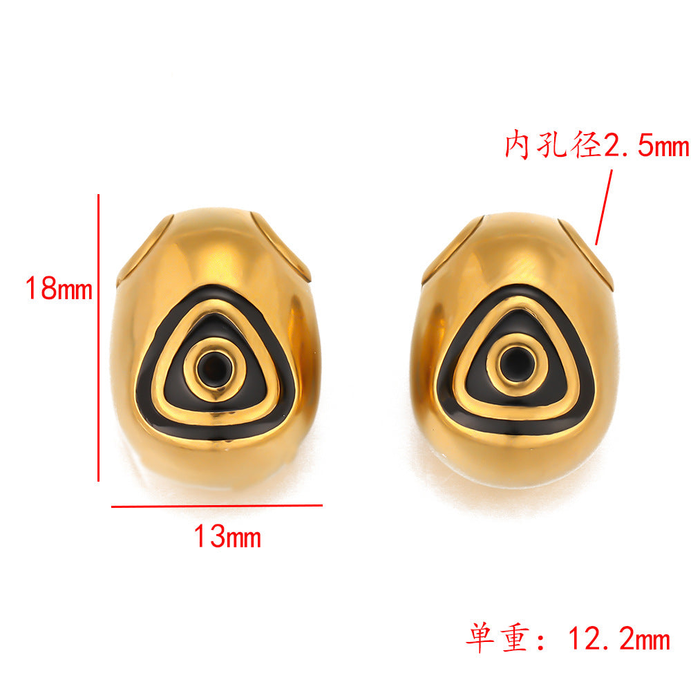 18k stainless steel dripping tumbler pendant devil's eye versatile DIY necklace accessories pendant jewelry pendant