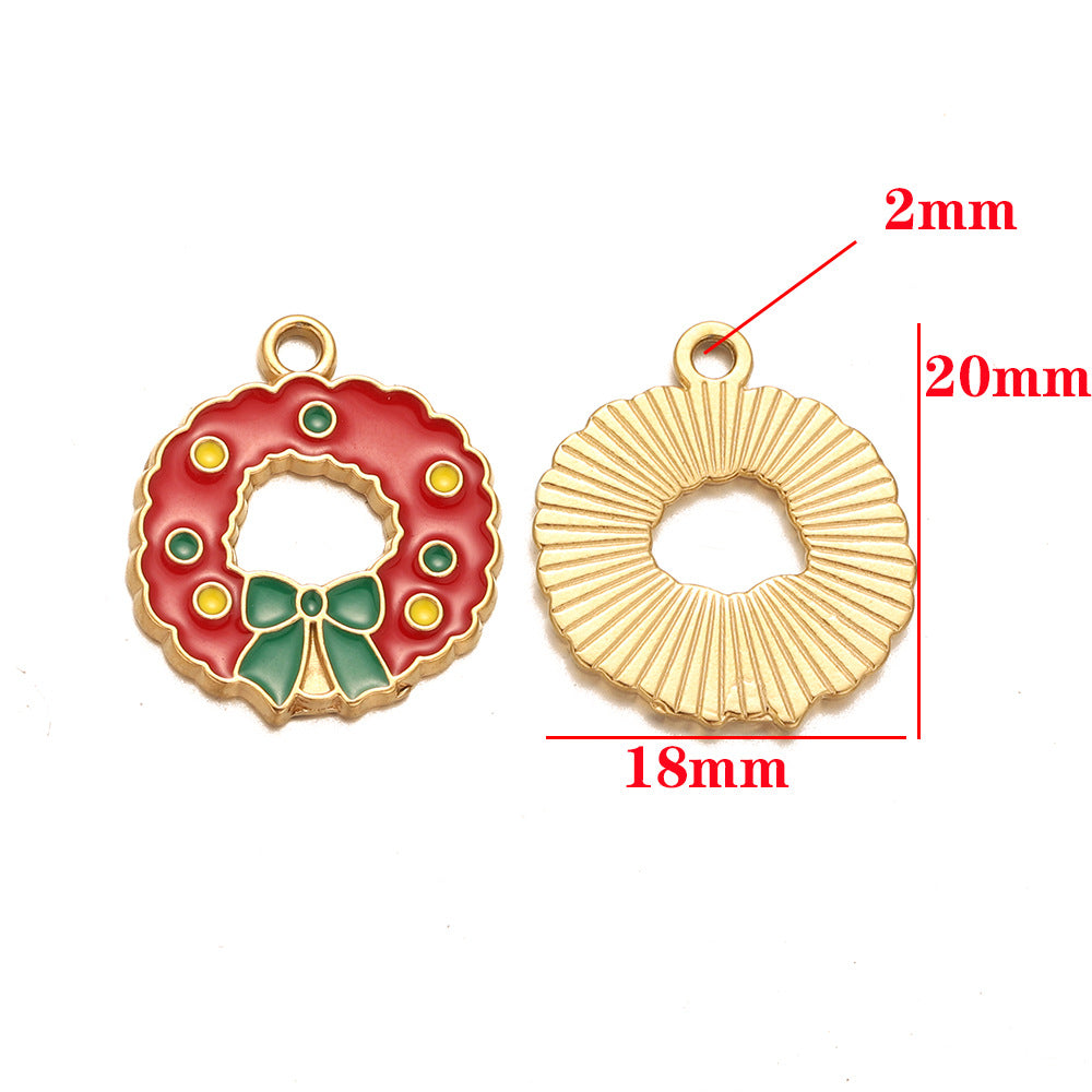 European and American stainless steel pendant furnace Christmas series accessories pendant DIY jewelry accessories small pendant bracelet pendant