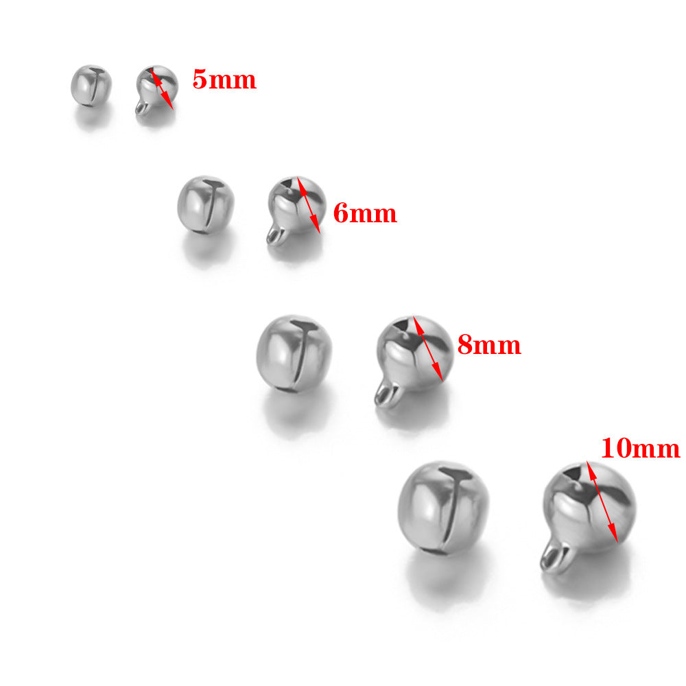 Stainless steel hollow bell pendant pendant DIY jewelry accessories pendant small pendant pendant accessories