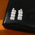 Zircon beaded round pearl stud earrings simple temperament versatile earrings light luxury high-end jewelry set wholesale