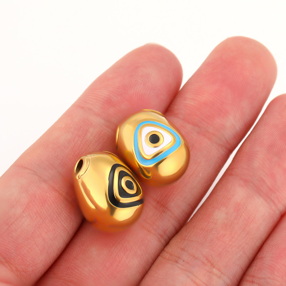 18k stainless steel dripping tumbler pendant devil's eye versatile DIY necklace accessories pendant jewelry pendant