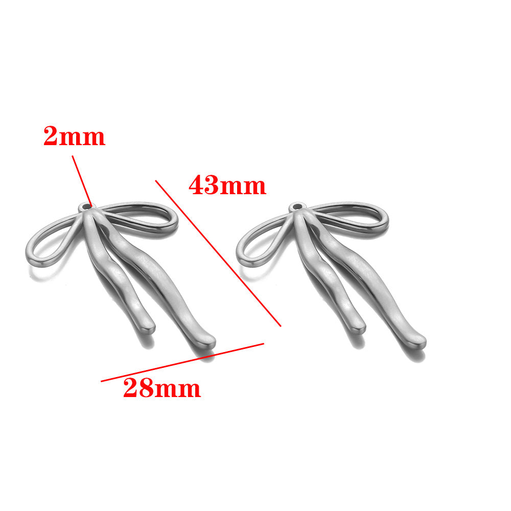 Stainless steel butterfly pendant DIY necklace jewelry accessories pendant handmade jewelry titanium steel necklace pendant accessories
