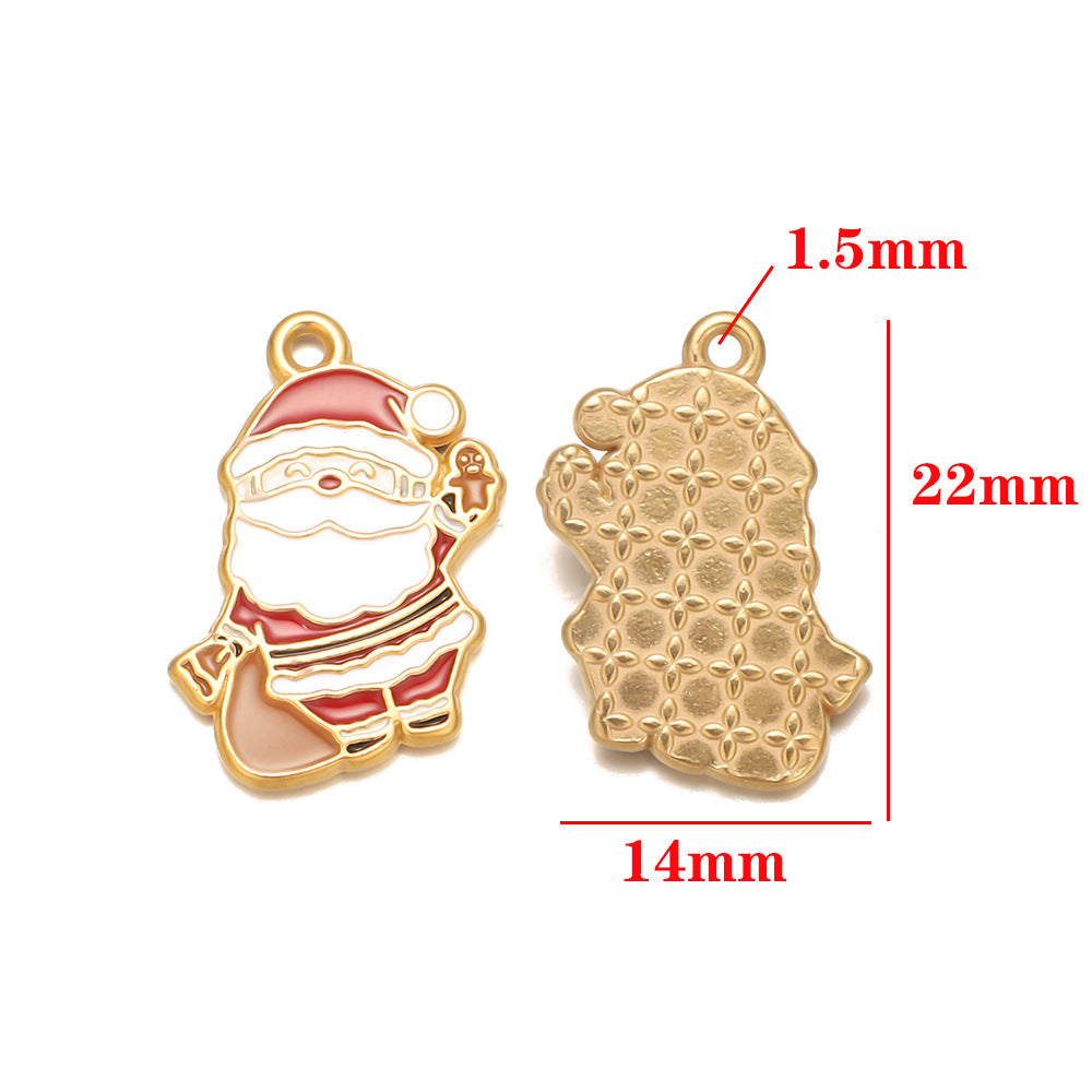 European and American stainless steel pendant furnace Christmas series accessories pendant DIY jewelry accessories small pendant bracelet pendant