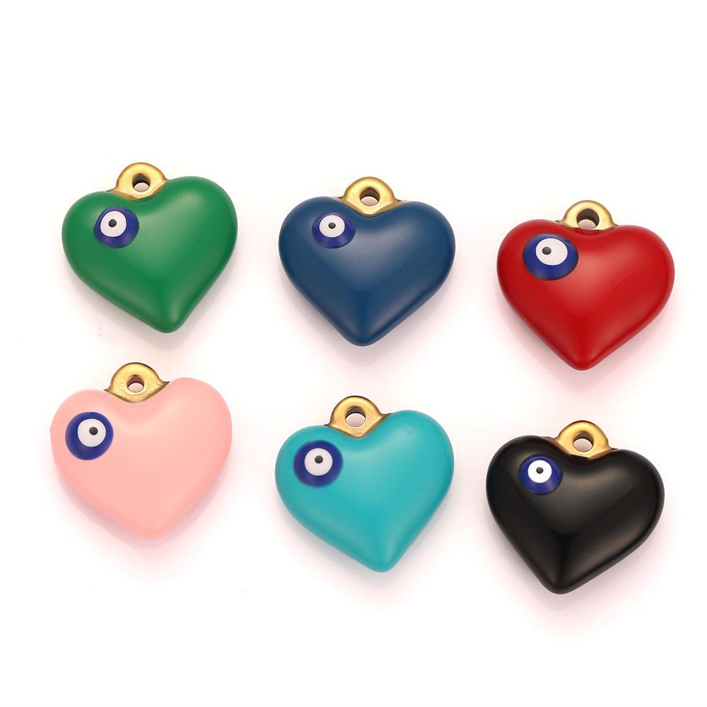 Vacuum plated pendant devil's eye fashion simple love pendant pendant pendant DIY jewelry accessories necklace pendant