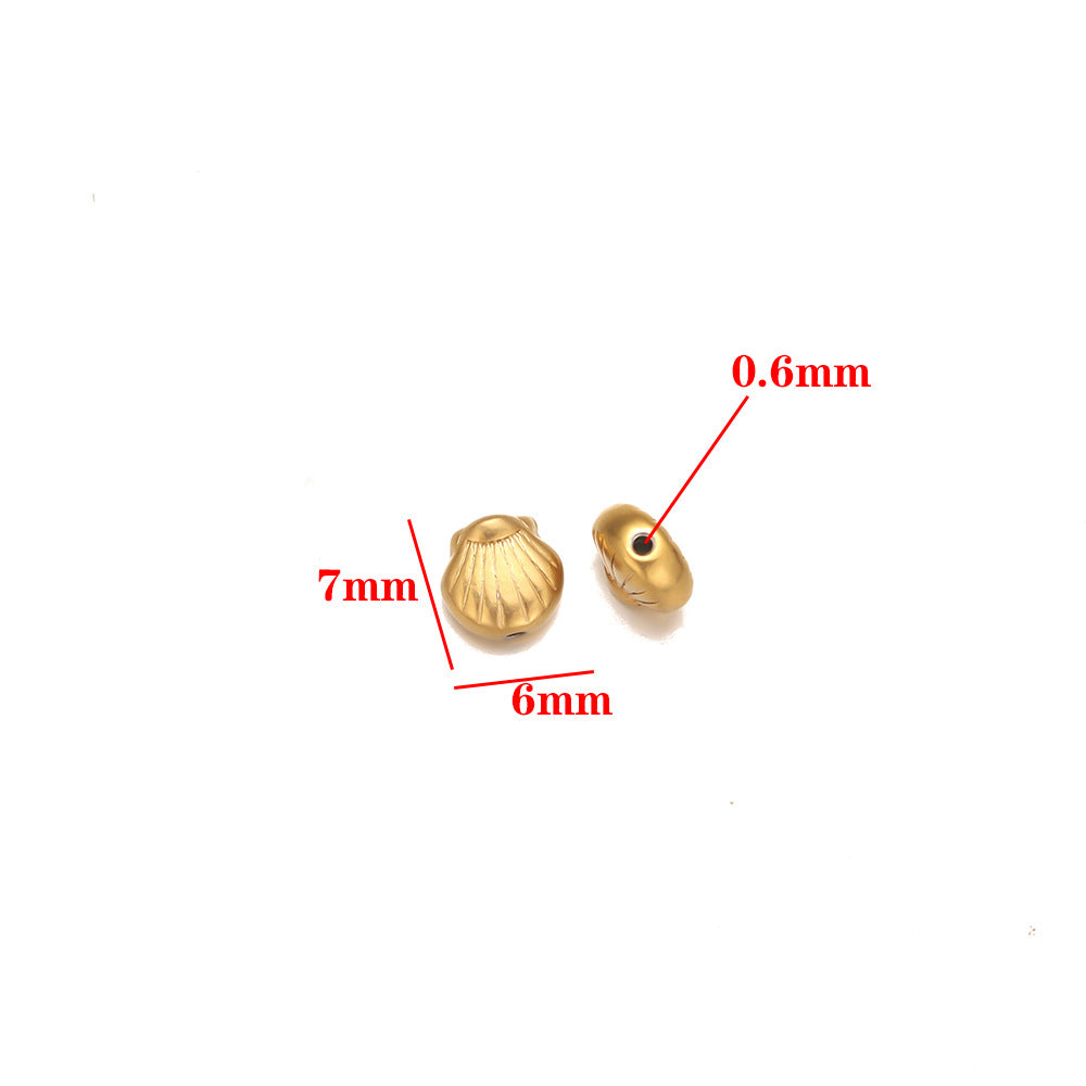 Stainless steel bead spacer loose beads DIY handmade necklace bead accessories pendant color retention waterproof furnace bead spacer accessories DIY