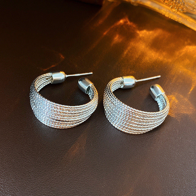 Sterling Silver Metal Earrings - Premium Minimalist Luxury Studs